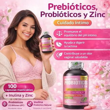 Probiotico + prebióticos + zinc - Salud vaginal femenina - Img 116351619