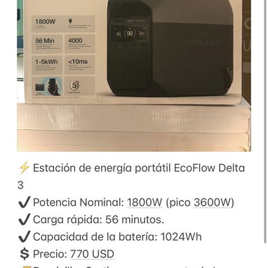 Estaciones de energía EcoFlow. NUEVO. ENTREGA INMEDIATA - Img 120405664