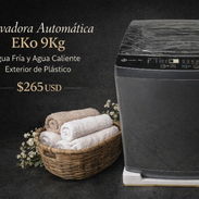 LAVADORA AUTOMATICA EKO 9KG AGUA FRIA Y AGUA CALIENTE EXTERIOR DE Plástico. 265USD - Img 55774982