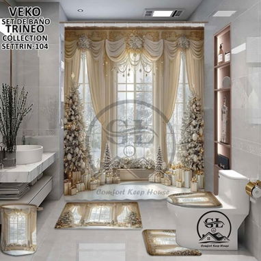 Set de baño 5 piezas tema Navideño - 4/10