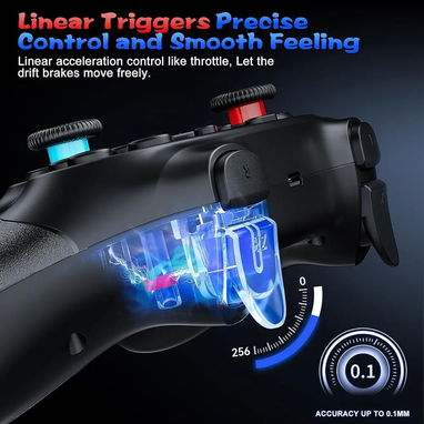 Nonbliep paquete de 2 mandos inalámbricos para Nintendo Switch 2/1 Lite/OLED y PC, con función turbo, eje giroscópico, d - 5/7