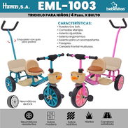 Triciclos para niños pequeños estilo bici taxi 👶👶 - Img 57604429