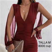 vestido rojo vino elegante - Img 45471820