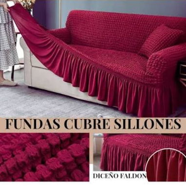 Forros para muebles 311, colores enteros con volantes - Img 117255111