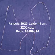 Cadenas Pandora S925 y Essense, micro charm S925. Pedro 52459424 - Img 48541462