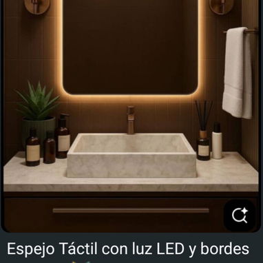 Espejos, de pared y cuerpo entero, varios diseños, algunos led y táctiles - 2/5