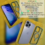 IPhone 13pro Max con 100% de batería la original solo 36 ciclos de carga y un tera interno para venta o cambio - Img 55994681