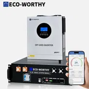 ☀️ ECO-WORTHY ☀️ KIT INVERSOR 5KW + 5KWH BATERÍA - 110/220V. MENSAJERÍA CON FACTURA Y GARANTÍA. TL 54833699 - Img 56884149