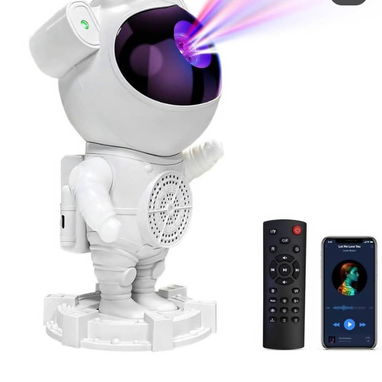 Proyector astronauta 👨🏼‍🚀 de galaxia 🌌 con bocina para conectar bluetooth.  25 Usd - 2/4