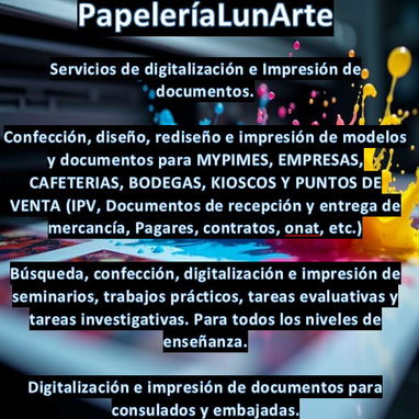 Papelería LunArte servicios de impresión en papel y cartulina. - Img 116668701