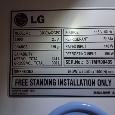 Refrigerador marca LG Electrocool con la máquina que no comprime - Img 126466291