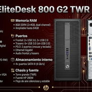 Vendo Torre HP Elitedesk G2 TRW i5 6600/8GB DDR4/500GB Mecanico - Img 54488857
