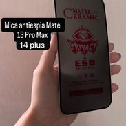 Micas antiespias mate cerámica para iPhone 13 Pro Max y 14 plus - Img 55073622