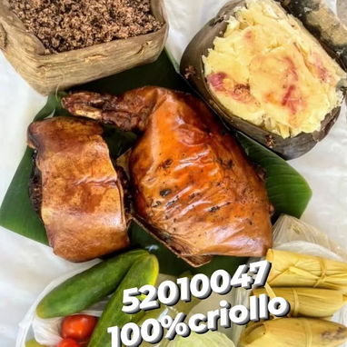 Comida cubana ,comida criolla ,,purco asado'pierna asada - 2/4