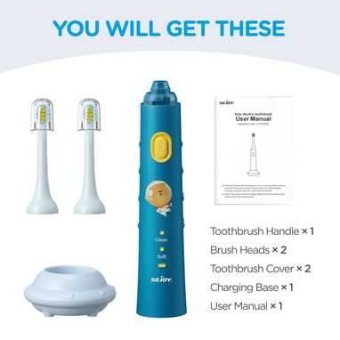 🍀Cepillo Dental Eléctrico Infantil Ultrasónico – Diseño Oso🍀 - 7/8