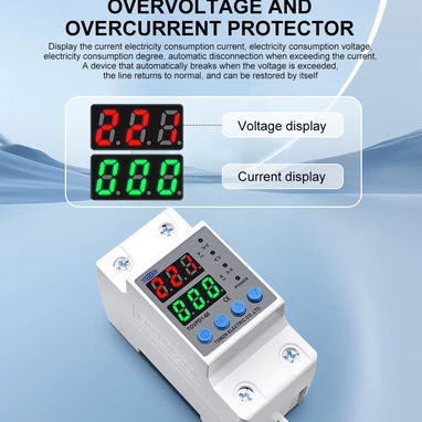 Protector de Voltaje 110/220v 63A 50/60Hz Ajustable y Programable - Img 123820261