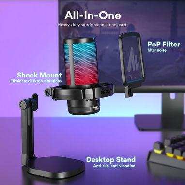 🎙️Micrófono USB MAONO DGM20 con Cancelación de Ruido y RGB 🎙️🌐 - Img 126074491