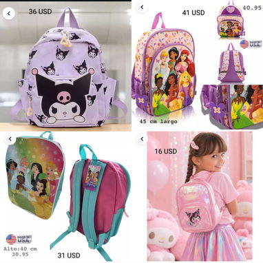 🎒 📚MOCHILAS Y SET DE MOCHILAS PARA NIÑAS🇺🇲ALTA GAMA COMPRADO EN USA - 2/6