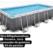Piscina rectangular • Dimensiones: 4,88 m × 2,44 m × 1,22 m - Img 56083633