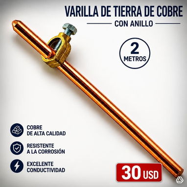 Bases para paneles, Supresores de corriente alterna,varilla de tierra de cobre. - 3/3