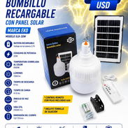 Bombillo recargable con panel solar EKO - Img 56225331