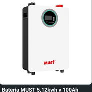 *Batería MUST 5.12kwh y 100Ah*  - Modelo	LP16-48100 SE - Voltaje nominal	51,2V - Capacidad nominal	100 Ah	 - Energía nom - Img 55453700
