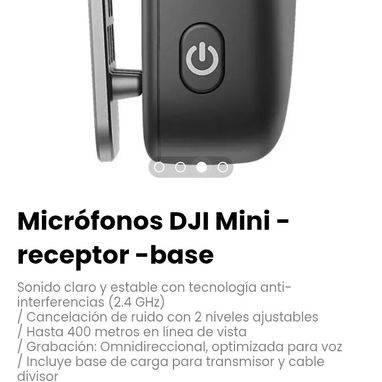 Micrófonos DJI Mini -receptor -base. Incluye base de carga para transmisor y cable divisor - Img 119890177