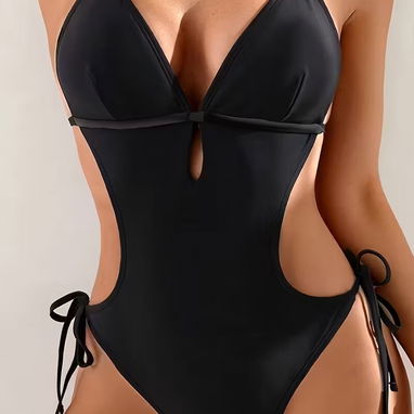 Tusa Traje de Baño Enterizo para Mujer - Cuello Alto con Apertura en la Espalda - Img 110871628