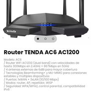 Router TENDA AC6 AC1200. (Dual band) con velocidades de hasta 300Mbps en 2.4GHz + 867Mbps en 5GHz - Img 57776482