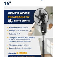 Ventilador Recargable 16 pulgadas - Img 56702801