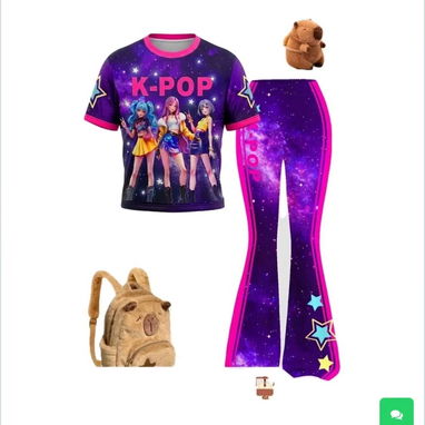 conjunto de dos piezas con temática kpop - 3/5