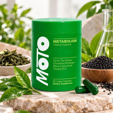 Suplemento Vitaminico Vagano Moto Metabolismo Control del peso Salud Digestiva Mayor Energía Vitamina B12 Sin Gluten - 3/4