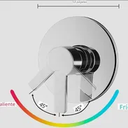 Llave mezcladora monomando de empotrar para ducha sistema de bronce tecnología europea marca tecno plus tecnología españ - Img 57340907