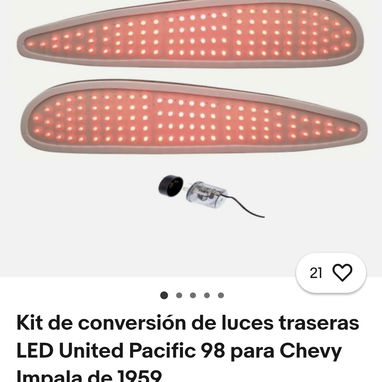 Juego de faros y luces para chevrolet 59 - 3/4