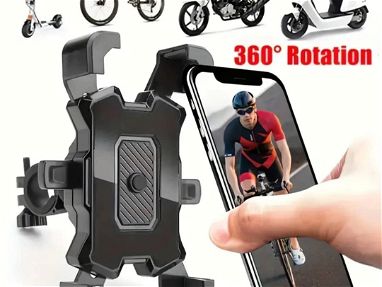Soporte Universal para Teléfono de Bicicleta y Moto, Compatible con Dispositivos de 4.8-6.8, Rotación de 360°, Sujeción - Img main-image-45629055