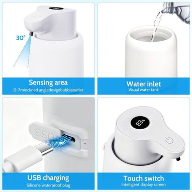 ☎️53544655 🛵 Entrega Disponible ⭐Dispensador Automático de Jabón Espumoso con Sensor Inteligente ⭐ - 4/7
