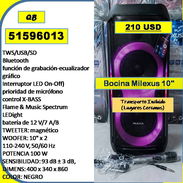 QB-701-Bocina Milexus 10" .....210 USD....51596013.... transporte lugares cercanos - Img 56201511