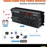 Inversor de corriente de 12 volt a 110 volt, 60 Hz, de 2000W, Onda Pura completa - Img 57007768