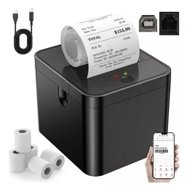 Impresoras de ticket o recibo USB, Bluetouth y red, lector 2d con base y lector 2D verticar, papel de imprimir - Img 95566223