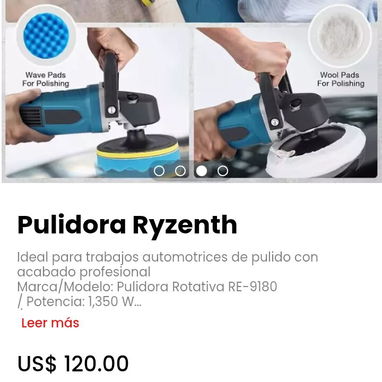 Pulidora Ryzenth. Marca/Modelo: Pulidora Rotativa RE-9180 - Img 117527827