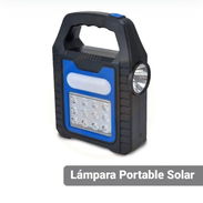 Lampara portable solar R300SL. 1200 mAh*2pcs. Azul 🔧 Características Técnicas ☀️ Panel solar integrado para carga - Img 57777109