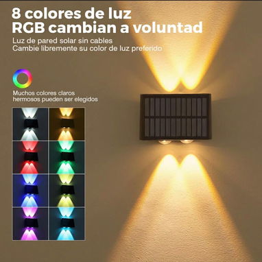 Lámpara solar 2 piezas para exteriores RGB . 35 USD - Img 121743163