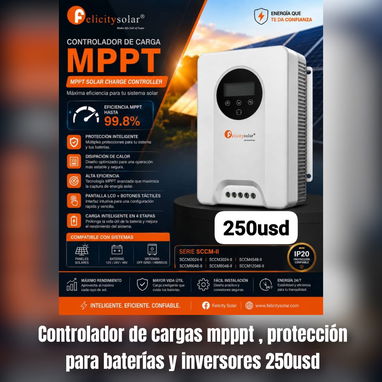 Base para 4 paneles solares y controlador de carga - Img 124317882