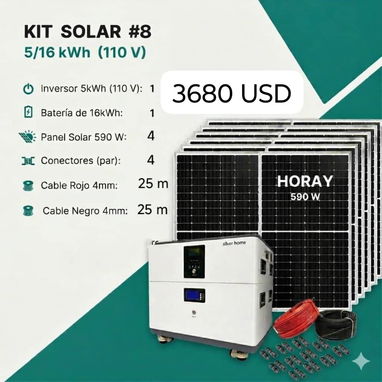 KIT DE INVERSORES SOLARES CON PANELES INCLUIDOS Y SERVICIO DE MENSAJERÍA - Img 119468538
