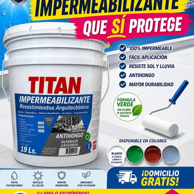 Pintura impermeabilizante para paredes interiores y exteriores techo y fachada - Img 120999052