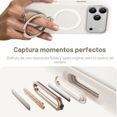 ☎️53544655 🛵 Entrega Disponible ⭐Funda de silicona 360° Spin para iPhone 17 Pro con soporte MagSafe ⭐ - Img 124285622