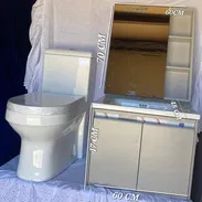Taza monolitica con muebles de baños  con transporte incluido - Img 53996687
