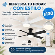 🌬️ Ventilador de Techo Depuley 42" + Luces LED + Mando a Distancia - Img 57858905