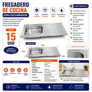 Fregadero de cocina con escurridor - Img 57045041