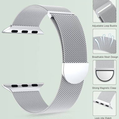 ☎️53544655 🛵 Entrega Disponible ⭐MARGE PLUS Correa de Malla Metálica para Apple Watch ⭐ - Img 123402181